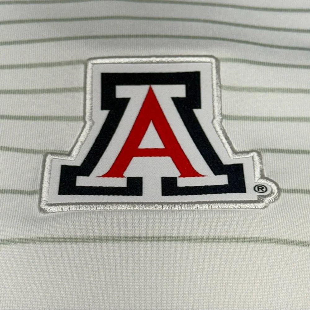 Nike Men's White Polo Shirt with U of A Logo - Size Medium